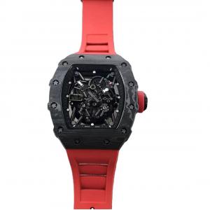 Sapphire Crystal Men'S Mechanical Watch Richard Mille Silicone Wrist 26cm