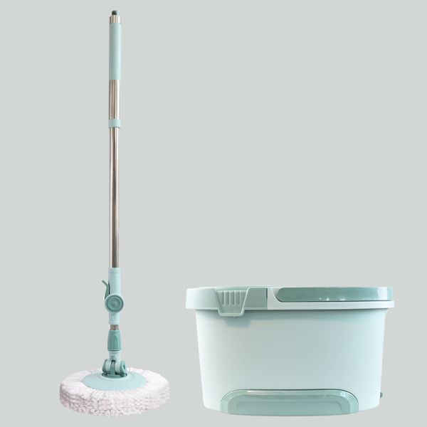 Hand Wash Free Circular Cleaning Mop Set For Household Use 360 Degree Rotating Dry And Wet Dual Use