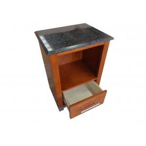 Stone Top Wooden Hotel Bedside Tables One Drawer For Bedroom MDF Board