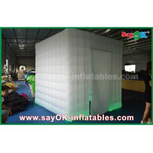 Portable Photo Booth White Oxford Cloth Inflatable Photo Booth Props Kiosk With Door Curtains