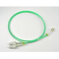 China SC-LC multimode fiber optic patch cord,10gb OM3/OM4 50/125um Aqua PVC/LSZH duplex patch cord optical fiber on sale