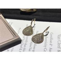 Glamorous 18K Gold Diamond Earrings For Company Annual Meeting / Party luxury jewelry organizer