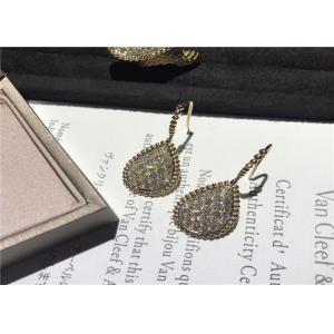 China Glamorous 18K Gold Diamond Earrings For Company Annual Meeting / Party luxury jewelry organizer supplier