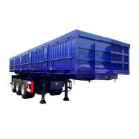 China Tri Axle 34 Ton Side Tippers Semi Trailer Heavy Duty And I Beam Designed on sale