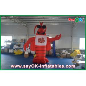 4m Oxford Clothes Red Custom Inflatable Products Model Langouste Figure For Advertisement
