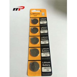 Primary Button Cell 75mAh CR2016 Lithium Battery 3.0V / Li-MnO2 Blister Card Coin Battery