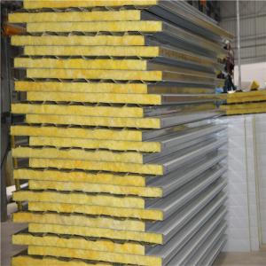 China lowes metal roofing cost insulated 960mm glass wool sandwich roof panel for roof supplier