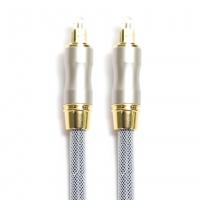 China Toslink Digital Audio Optic Cable OD5.0 Knited Grey Rope Gold Plug Frosted Shell For CD/DVD Speaker Box on sale