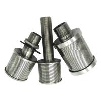 China Nozzle Stainless Steel Wedge Wire Filter Screen Cylinder Water Filter Cap on sale
