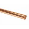 8mm Oxygen Free Copper Tin Bronze , Phosphorized Solid Brass Round Rod Bar