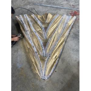 Polishing Metal Art Sculptures Brass Outdoor Wall Decoration Architectural Beam Column Protection