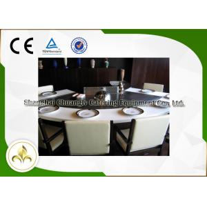 China 9 Seat Fan Shape Gas Teppanyaki Grill Table With Exhaustion / Purification System supplier