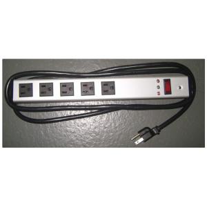 China Horizontal Surge Protector Power Strip 5 Outlet , Universal Electrical Power Bar supplier