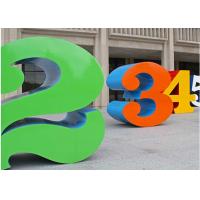 China Painted Stainless Steel Number Sculpture For Public , Metal Garden Sculptures on sale