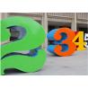 China Painted Stainless Steel Number Sculpture For Public , Metal Garden Sculptures wholesale