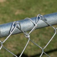 China Rubber PVC Coated Chain Link Fence Farm Steel Wire Mesh Fencing on sale