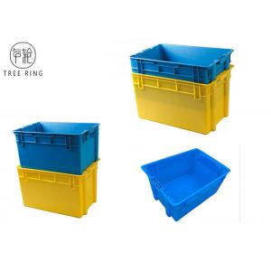 Aquaculture Collapsible Plastic Crate ，Plastic Fish Bins With Solid Base And Sides