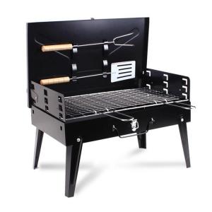 Modern Style Black Camping Patio Foldable Barbecue Charcoal Portable Outdoor Grill BBQ