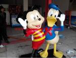 resin Mickey Mouse and Donald Duck figurine