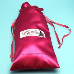 Satin Hair Extension Storage Bag , Small Size Jewellery Packaging Pouch