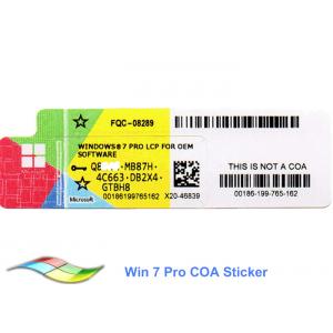 100% Original Windows 7 Pro 64 Bit Product Key Software / Windows 7 Pro Coa Sticker