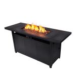 Portable Butane Rectangular Table Top Fire Pit For Restaurants