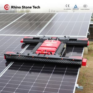 China Smart Solar Cleaner Automated Solar Cleaning Robot with Automatic Water Spray Autonomous Robotic PV Washer for Panels supplier