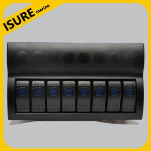 8 GANG WATERPROOF MARINE/BOAT CARAVAN Blue LED White SWITCH PANEL + BREAKER