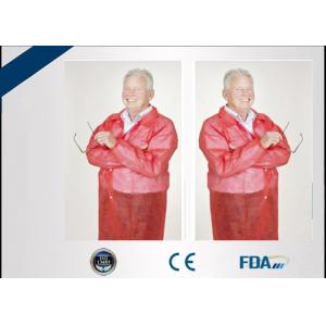 Air Permeable Tyvek Disposable Lab Coats For Food Processing Industry / Clean Room