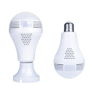 China 360 Degree Angle Wifi Light Bulb Security Camera With Fisheye Lens Panoramic View supplier