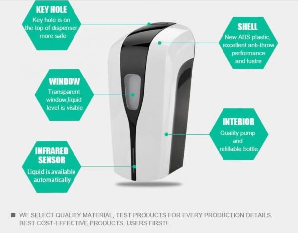 Intelligent Automatic Hand Sterilizer , Touchless Automatic Liquid Soap