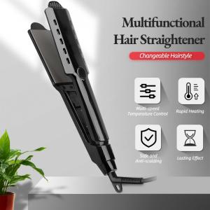 Hair Care FCC 110mm Titanium Plate Hair Straightener , Titanium Heat Flat Iron