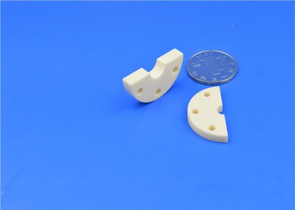 Half Round Alumina Ceramic Parts / Alumina Ceramic Blocks with Holes