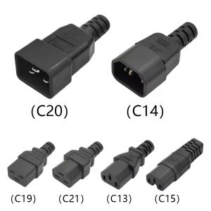 Heavy-Duty 16A 20A 250V 2.5mm2 6 Ft (1.83 M) Power Cord for Computer C19 C20 Immersion Cooling System Male Female IEC End Type