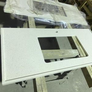 OEM High Stain Resistance Quartz Stone Kitchen Countertop With Sink