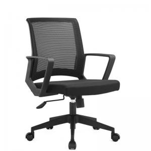 China Modern Ergonomic Conference Furniture Mid Back Manager Fabric Mesh Swivel Visitor Chairs supplier
