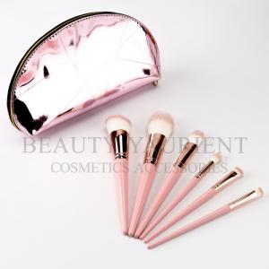 China 6pcs Private Label Makeup Brushes Custom Logo Synthetic Hair With Cute Bag supplier