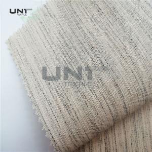 China Stiff Woven Fusible Interlining Fabric Elastic With White Color wholesale