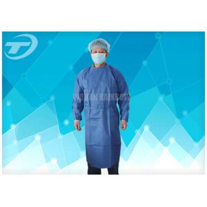 China Water Resistant PP Disposable Scrub Suits / Isolation Gowns with knitted cuffs supplier