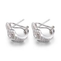 China S925 Sterling Silver Cubic Zirconia Stud Earrings 2.78g 10mm on sale