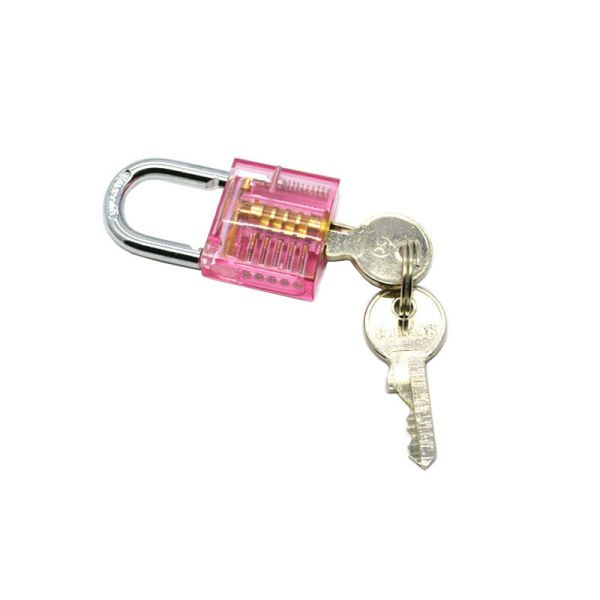 Mini-version Transparent Pink Practice Lock Locksmith Tools