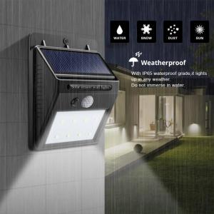 China 6000K Security Solar Motion Sensor Lights Outdoor With 1200mah Lithium Battery supplier