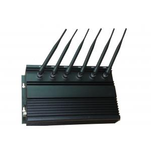 High Power WIFI 2G / 3G Cell Phone Jammer with Cooling Fans , 6 Antenna