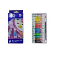 China Strong Adhesion Basics Colored Acrylic Paint Set‎ , Artists Paint Pigments 12 X 6ml Tubes on sale