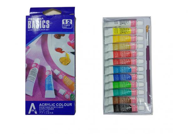 Strong Adhesion Basics Colored Acrylic Paint Set‎ , Artists Paint Pigments 12 X