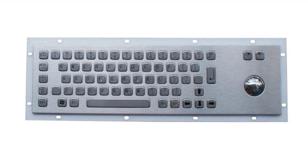 Vandal proof USB industrial metal trackball keyboard with Braille dots for IPC