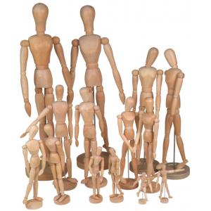 China Full Size Wooden Human Mannequin / Figure , Wooden Drawing Doll For School supplier