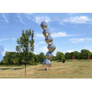 Abstract Steel Sculpture / Stainless Steel Art Sculptures Garden Landscape Design Cubes