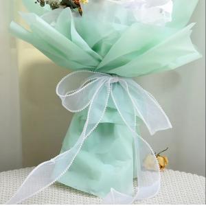 China DIY Accessories Organza Gift Wrap Ribbon For Flower Decoration supplier