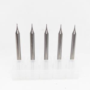 China 1fl Carbide Micro End Mill Cutters For Aluminum Jewelry Uncoated 30degree supplier